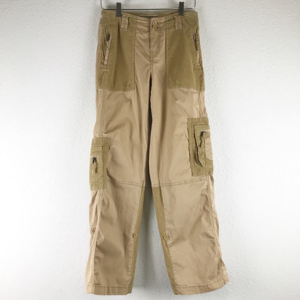 Abercrombie & Fitch Corduroy Cargo Pants Y2K Style Streetwear Baggy Utility 0
